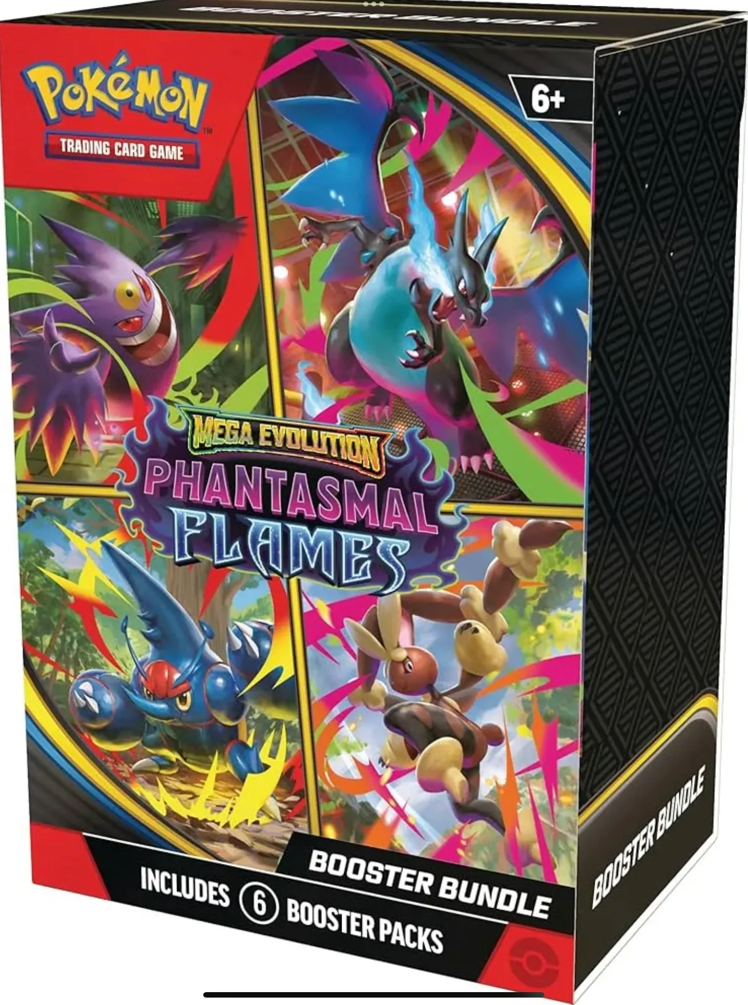Phantasmal Flames Pokemon TCG ME02 Phantasmal Flames 6 Pack Booster Bundle - Image 1