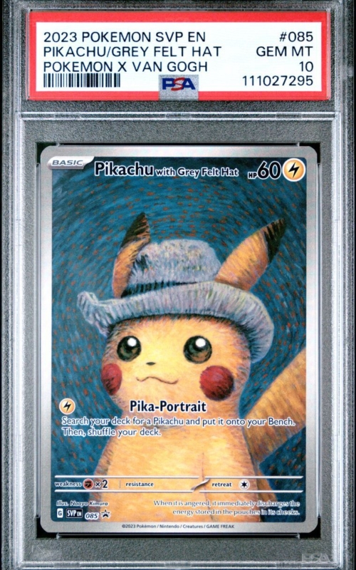 [PSA 10] 2023 Pokemon Van Gogh Pikachu with Grey F...
